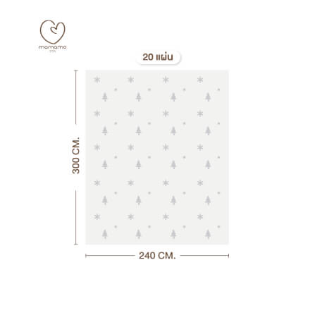 แผ่นรองคลาน จิ๊กซอว์ MAMAMO ชุด CHRISTMAS COLLECTION ลาย WHITE CHRISTMAS เซต 20 แผ่น เกรดพรีเมี่ยม หนา 1.4 CM. พร้อมขอบปิด พร้อมส่ง_0